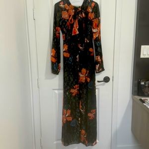 Long sleeve maxi corset type dress